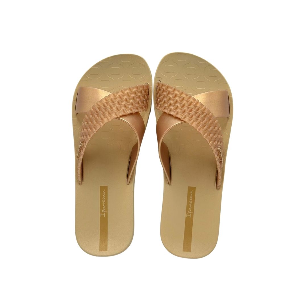 chinelos-bege-dourado-ipanema